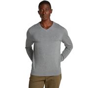 Tommy Hilfiger Jersey Hombre Essential Cotton con Cuello de Pico, Gris (Medium Grey Heather), L