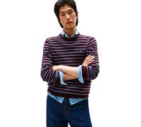 Tommy Hilfiger Jersey Hombre Essential Cotton con Cuello Redondo, Multicolor (Deep Burgundy/Petrol Blue Htr), XXL