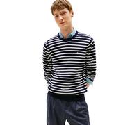 Tommy Hilfiger Jersey Hombre Essential Cotton con Cuello Redondo, Multicolor (Desert Sky/Ivory), XL