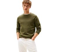 Tommy Hilfiger Jersey Hombre Essential Cotton con Cuello Redondo, Verde (Huntsman Green), XL