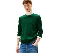 Tommy Hilfiger Jersey Hombre Essential Cotton con Cuello Redondo, Verde (Ornamental Green Heather), XXXL