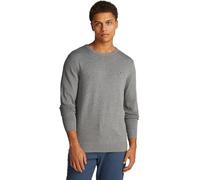 Tommy Hilfiger Jersey Hombre Essential Cotton Crew Neck de algodón, Gris (Medium Grey Heather), L