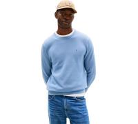 Tommy Hilfiger Jersey Hombre Essential Structure Crew Neck Regular Fit, Azul (Brisk Blue), XS