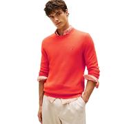Tommy Hilfiger Jersey Hombre Essential Structure Crew Neck Regular Fit, Naranja (Brilliant Orange), XXL