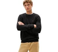 Tommy Hilfiger Jersey Hombre Essential Structure Crew Neck Regular Fit, Negro (Black), L