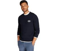 Tommy Hilfiger Jersey Hombre Graphic Cotton con cuello redondo, Azul (Desert Sky), XL
