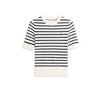 Tommy Hilfiger Co Jersey Fine GG C-Nk SS SWT WW0WW49705 - Camiseta para Mujer, Color Blanco, Talla L