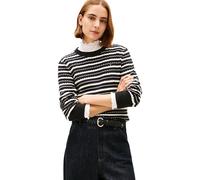 Tommy Hilfiger CO Cable Fine GG C-NK LS - Suéter para Mujer, WW0WW44993, Color Negro (Negro/Calico Multi STP), Talla 3XL, Negro (Negro/Calico Multi STP), 3XL Grande