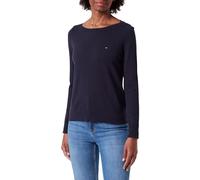 Tommy Hilfiger Jersey Mujer Co Jersey Stitch Sweater con Cuello Barco, Azul (Desert Sky), M