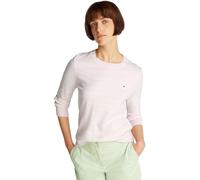 Tommy Hilfiger Jersey Mujer Jersey Fine con Cuello Redondo, Multicolor (Light Pink/Ivory Petal STP), XXL