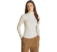 Tommy Hilfiger Jersey Mujer Slim Rib con Cuello Vuelto, Beige (Calico), XL