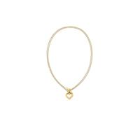 Tommy Hilfiger Jewelry Collar de Doble Cadena para Mujer en Oro Amarillo con un Colgante en Forma de Corazón - 2780968