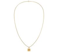 Tommy Hilfiger Jewelry Collar para Hombre en Oro Amarillo con un Colgante Cuadrado, 2790544