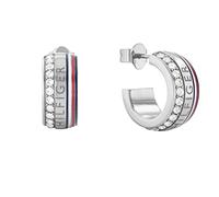 Tommy Hilfiger Jewelry Pendientes de Aro para Mujer de Acero Inoxidable con Cristales - 2780623