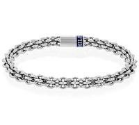 Tommy Hilfiger Jewelry Pulsera de Cadena para Hombre con Círculos Entrecruzados, 2790521, BRACELET, Silver
