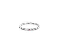 Tommy Hilfiger Jewelry Pulsera de Cadena para Hombre en Acero Inoxidable con la Icónica Bandera 2790647