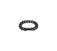 Tommy Hilfiger Jewelry Pulsera de Cadena para Hombre en Acero Inoxidable Negro con la Icónica Bandera, 2790639