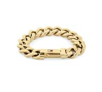 Tommy Hilfiger Jewelry Pulsera de Cadena para Hombre en Oro Amarillo con la Icónica Bandera 2790638