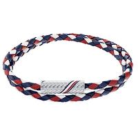 Pulsera Tommy HHIlfiguer Hombre Cuero Trenzado