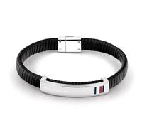 Tommy Hilfiger Jewelry Pulsera para Hombre de Cuero Color Negro - 2790349