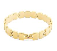 Tommy Hilfiger Joyería para mujer 2780780 chapada en oro con brazalete de eslabones de cristal, color: chapado en oro