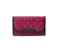 Tommy Hilfiger Kennedy II Flap Continental Monograma cuadrado recubierto de cartera, Vino italiano/magenta excéntrico, Talla única, Kennedy Ii Flap Continental Monograma cuadrado recubierto de cartera