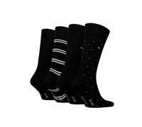 Tommy Hilfiger Lata de regalo con 4 pares de calcetines de hombre. Negro 43-46