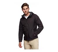 Tommy Hilfiger Lightweight Breathable Waterproof Hooded Rain Jacket Chubasquero, Negro, XXL Hombres