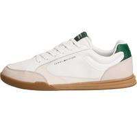 Tommy Hilfiger Lo Pro Cupsole Perf Leather Fm0fm05944 Low Top para Hombre, Blanco, Marfil, pétalo, Verde Calle, 40 EU