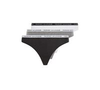 Tommy Hilfiger 3P Thong UW0UW02829, Tangas Mujer, Marrón (Medium Grey Htr/White/Black), L