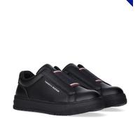 Tommy Hilfiger Low Cut Faux Leather Sneakers, Nathan, Black, 35