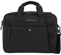 Tommy Hilfiger Hombre Bolsa de Ordenador Essential PU Computer Bag 14", Negro (Black), Talla Única