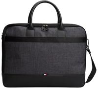 Tommy Hilfiger Maletín para portátil Hombre Nylon Travel con correa para el hombro, Negro (Melange), Talla Única