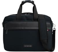 Tommy Hilfiger Maletín para portátil Hombre Nylon Workbag con correa para hombro, Negro (Black), Talla Única
