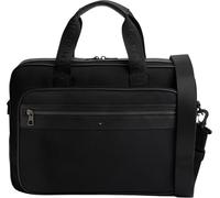 Tommy Hilfiger Maletín para portátil Hombre Repreve con correa crossbody, Negro (Black), Talla Única