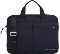 Tommy Hilfiger Maletín para portátil Hombre Signature Computer Bag Impermeable, Blau (Azul), Talla Única