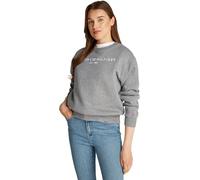Tommy Hilfiger Sudadera sin Capucha para Mujer, Gris (Mid Grey Heather), 3XL