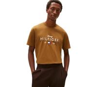 Tommy Hilfiger Men Brand Love Big Hilfiger tee MW0MW41455 S/S Camiseta, Marrón, M, Marrón (Highland Khaki), M
