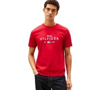Tommy Hilfiger Men Brand Love Big Hilfiger tee MW0MW41455 S/S Camiseta, Rojo, S, Rojo (Rojo Medio), S
