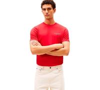 Tommy Hilfiger Men Brand Love Small Hilfiger tee MW0MW41456 S/S Camiseta, Rojo, L, Rojo (Rojo Medio), L