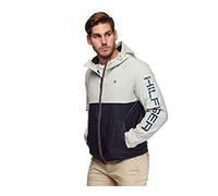 Tommy Hilfiger Men's Color Blocked Logo Rain Slicker Jacket