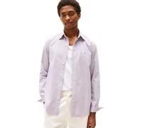 Tommy Hilfiger Men's Flex Poplin Small Tartan Regular Long Sleeve Shirts,Classic Pink/Multi Check Medium