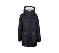 Tommy Hilfiger Men's Heavyweight Quilted Sherpa Hooded Parka Abrigo, Negro, X-Large para Hombre