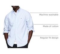 Tommy Hilfiger Men's Heritage Oxford Gingham Regular Long Sleeve Shirts