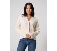 Tommy Hilfiger Mid Gg Cable V-Nk Ls Cardi L Blanco