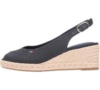 Tommy Hilfiger Mid Wedge Espad Slingback Fw0fw09228, Alpargatas de cuña Mujer, Black (Black), 37 EU