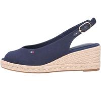 Tommy Hilfiger Mid Wedge Espad Slingback Fw0fw09228, Alpargatas de cuña Mujer, Blue (Space Blue), 41 EU