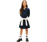 Tommy Hilfiger Mini Cable Sweater Dress Kg0kg08938 Vestido Tipo suéter, Blue (Dark Night Navy), 16 años para Niñas