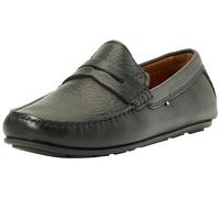 Tommy Hilfiger Mocasín de Piel para Hombre Casual Leather Driver, Negro (Black), 43