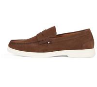 Tommy Hilfiger Mocasines Hombre Nubuck de Piel, Marrón (Legacy Brown), 40